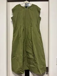 パーソンズ　ノースリーブ　ワンピース　グリーン　L