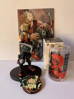 ヒロアカ 爆豪勝己 フィギュア グラス キーホルダー ファイル