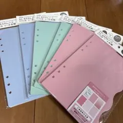 amifa A5カスタムノートリフィル シール台紙 5枚入り 3色×2セット