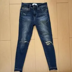 AZUL by moussy ダメージスキニーデニム XS