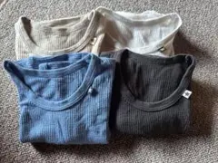 ベビー肌着 4色セット シャツ肌着 半袖 ロンパース