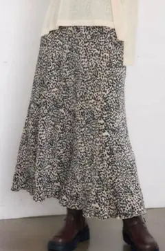 レトロガール　ベロア細プリーツロングスカート