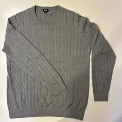 UNIQLO グレー ケーブルニット セーター XL