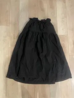 黒 フレアロングスカート