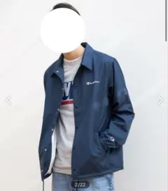 チャンピオンCHAMPION コーチジャケット ブルゾン ネイビー 紺