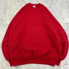 USA製　JERZEES　ブランク　無地　ソリッド　スウェット　古着　レッドXL