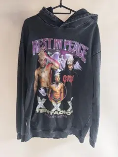 XXXTentacion フード付きパーカー ダークグレー
