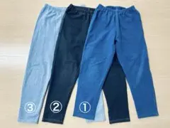 ユニクロ リラックスフィットレギンス（10分丈）120　３枚セット