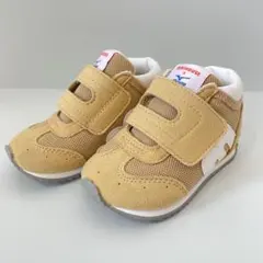 試着のみ ミキハウス×ミズノ 13cm ベビーシューズ スニーカー ベージュ