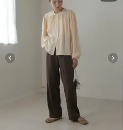 Bab ボリュームスリーブギャザーブラウス