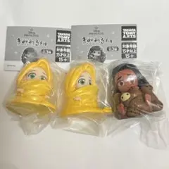 ガチャ　ディズニー　まみれるFIg.　ラプンツェル　2個　モアナ1個セット