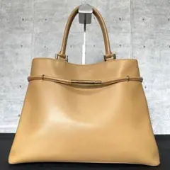 【美品】HAMANO 濱野皮革工藝 ライトブラウン ゴールド金具 肩掛け トート