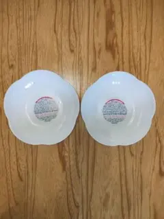 ヤマザキ春のパン祭りパンまつりのお皿2020年白いフラワーボウル2枚