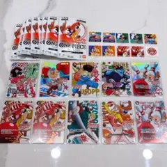ラウンドワン×ONE PIECE コラボ ワンピースカード 5枚 おまけシール付