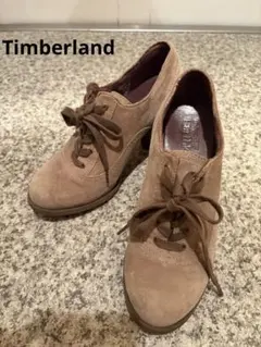 Timberland ベージュ スエード ヒールブーツ