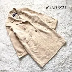 【RAMUZ25】チェスターコート　ダブル　ベージュ　M アンゴラブレンド