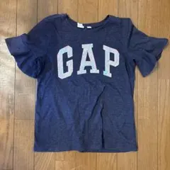 GAP フリル袖 Tシャツ ネイビー
