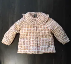 moi moi モイモルン　花柄フリル襟ダウンベスト 130サイズ