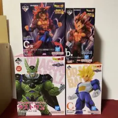 ドラゴンボールフィギュア 孫悟空 ベジータ 4種 未開封 一番くじ