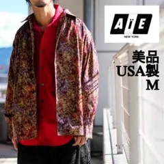 美品USA製 AiE ペインターシャツ マーブル総柄 M NEPENTHESのサムネイル