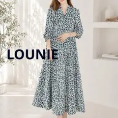 LOUNIE ルーニィ♡リーフ柄ワンピース 38サイズ - メルカリ