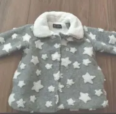 もこもこ　ボアコート　ボアブルゾン　ジャンパー　キッズ　　90㎝　星柄