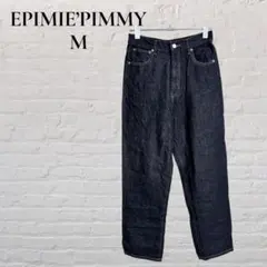 【EPIMIE’PIMMY】【M】ワイドパンツ　デニム　フラッシャー付　ブラックのサムネイル