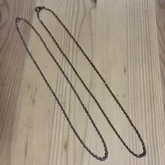 チェーンネックレス シルバー ステンレス 45cm 50cm セット