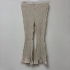 pippi+lotta リブフレアパンツ　ベージュ　L