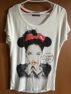 SpRay 半袖Tシャツ ホワイト 100% LOVEプリントのサムネイル