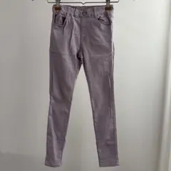 薄紫色 スリムフィットパンツ