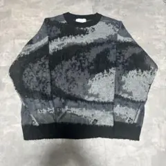 CONFIRM 総柄 シャギーニット