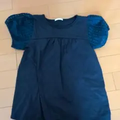 ネイビー パフスリーブ Tシャツ