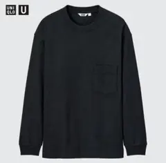 ユニクロ クルーネックTシャツ(長袖) 440521 ブラック XL