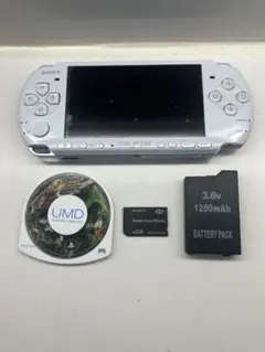 PSP-3000 White Console with Monster Hunter 2G and 3.6V Battery