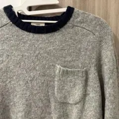 coen XLセーター ネイビー襟