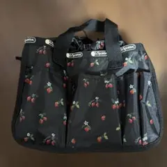 【未使用美品】レスポートサック　バックインバッグ　イチゴ柄