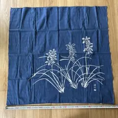 ネイビー 花柄 風呂敷 綿素材