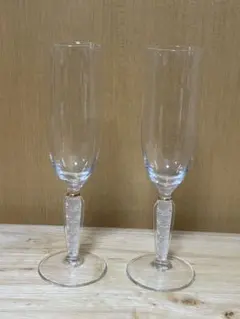 HOYA クリスタル ワイングラス・シャンパングラス　2個セット　ハート