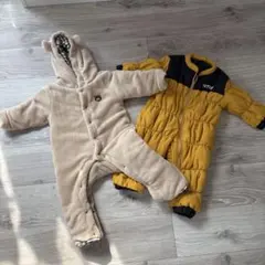ベビー服 アウター ロンパース 2点セット 秋冬まとめ売り 80 男女兼用