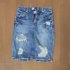 SLY クラッシュデニムスカート