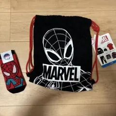 スパイダーマン靴下とナップサックのサムネイル