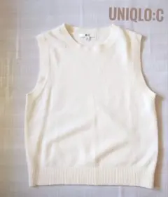 ユニクロ UNIQLO カシミアクルーネックショートセーター(ノースリーブ) Ｓ