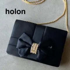 【holon】ホロン　未使用　ショルダーバッグ　パーティーバッグ　ブラック