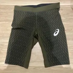 10/31まで値下げ中　asics スピードタイツ カーキ L