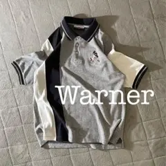 A1758・Warner・ワーナー・半袖ポロシャツ・モノトーン・刺繍キャラのサムネイル