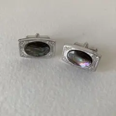 昭和レトロ アバロンシェル カフスボタン カフリンクス　メンズ　ヴィンテージ