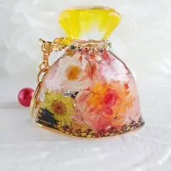 巾着袋型オルゴナイト♡キーホルダー　029