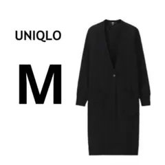 ユニクロ【UVカットドルマンスリーブロングカーディガン/M ブラック】薄手