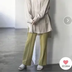 完売品　ローリーズファーム　ツイルカラーフレアパンツ　スラックス　イージーパンツ